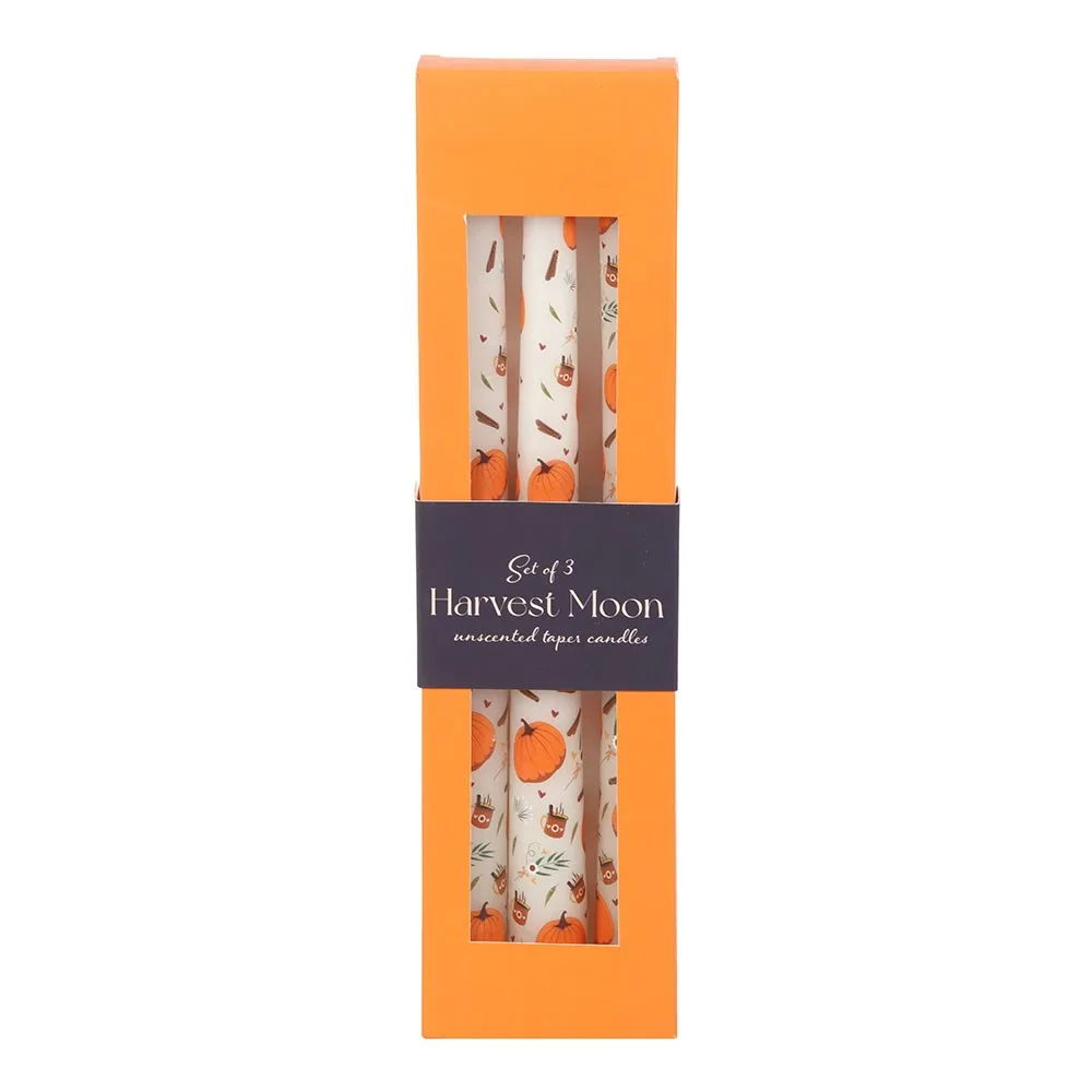 Set of 3 Pumpkin Taper Candles, photo 2 of 4