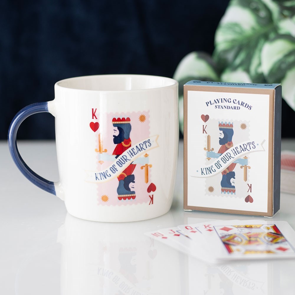 King of Our Hearts Mug and Playing Cards Set King of Our Hearts Mug and Playing Cards Set