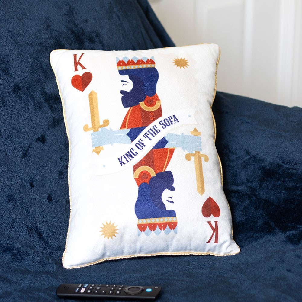 King of the Sofa Playing Card Cushion King of the Sofa Playing Card Cushion