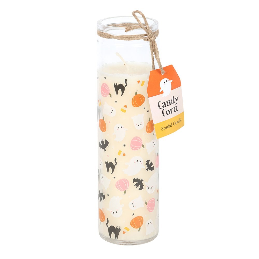 Sweet and Spooky Print Candy Corn Tube Candle Sweet and Spooky Print Candy Corn Tube Candle