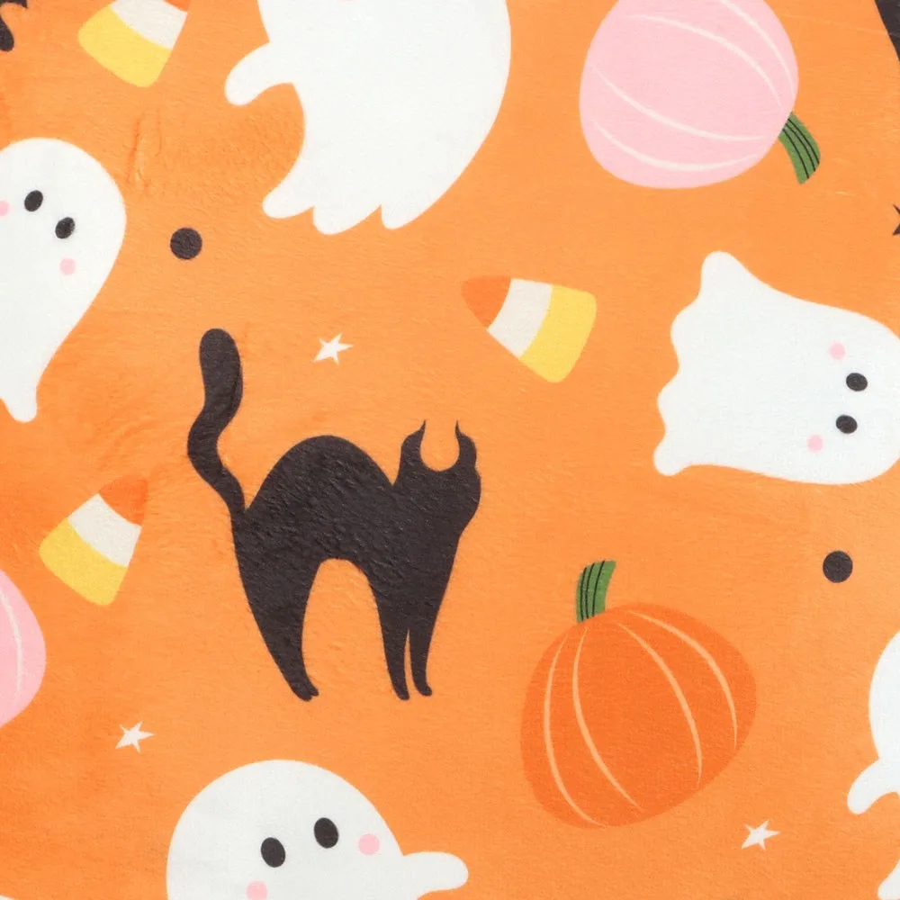 Square Sweet and Spooky Ghost Print Cushion - Image 3