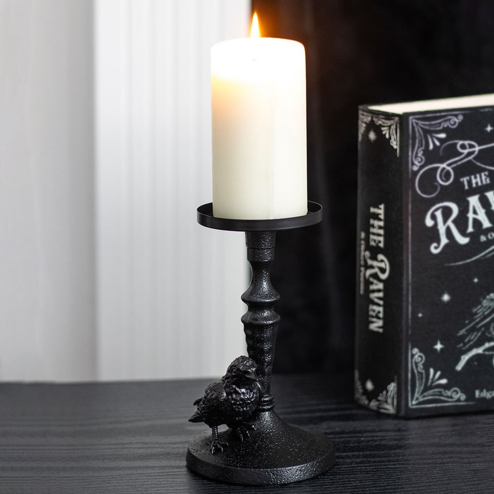 Mystic Raven Pillar Candle Holder Mystic Raven Pillar Candle Holder