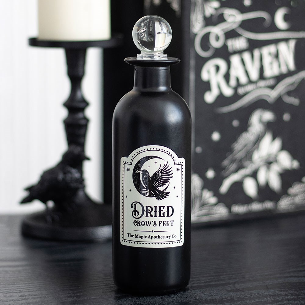 Dried Crow’s Feet Decorative Glass Potion Bottle Dried Crow’s Feet Decorative Glass Potion Bottle