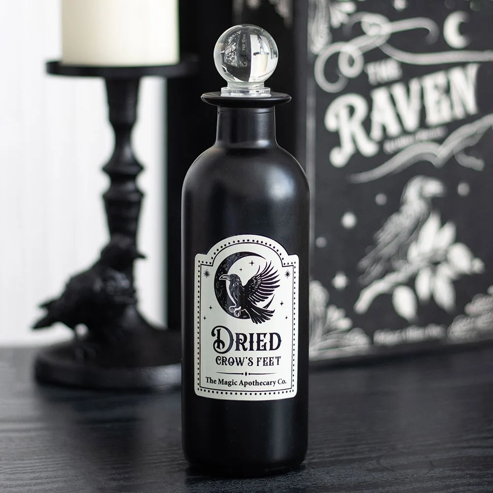 Dried Crow’s Feet Decorative Glass Potion Bottle Dried Crow’s Feet Decorative Glass Potion Bottle