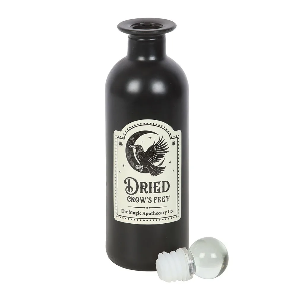 Dried Crow's Feet Decorative Glass Potion Bottle, photo 3 of 5