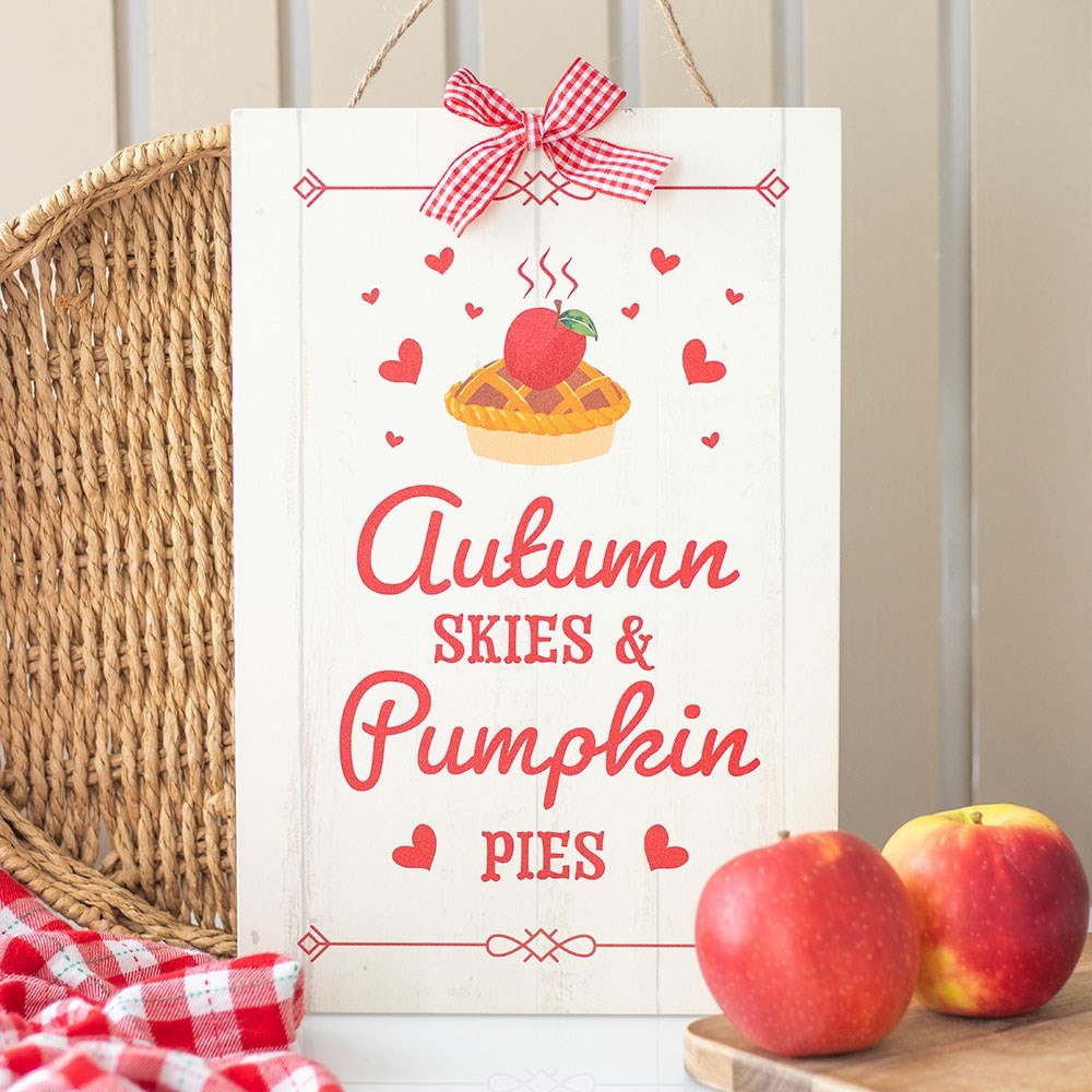 Autumn Skies & Pumpkin Pies Hanging Sign Autumn Skies & Pumpkin Pies Hanging Sign