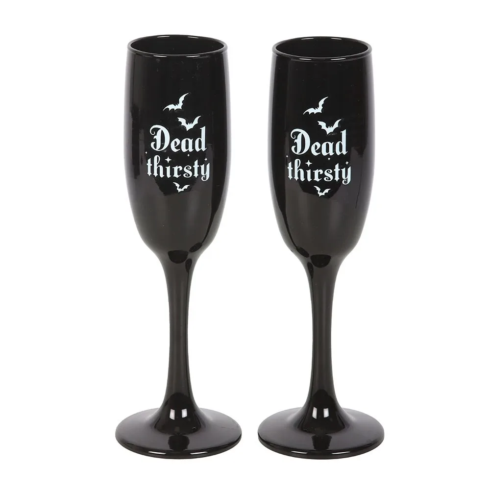 Set of 2 Dead Thirsty Champagne Flutes - Image 2