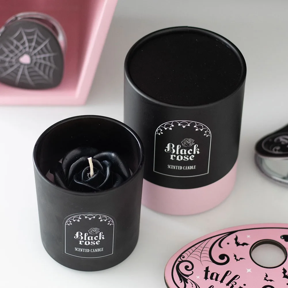 Black Rose Candle with 3D Roses Black Rose Candle with 3D Roses