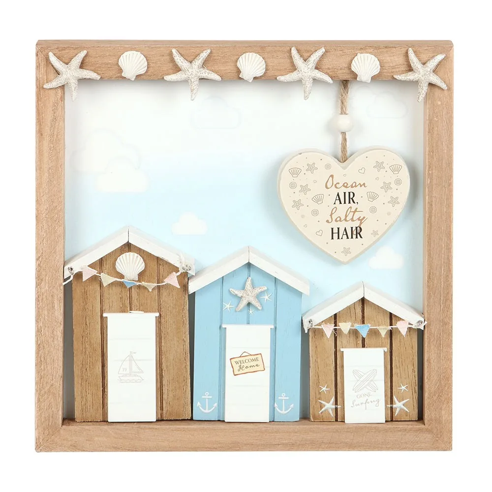 Ocean Air Salty Hair 3D Shell Beach Hut MDF Plaque, photo 2 of 5