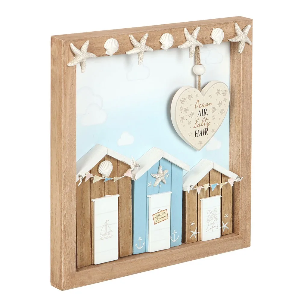 Ocean Air Salty Hair 3D Shell Beach Hut MDF Plaque, photo 3 of 5
