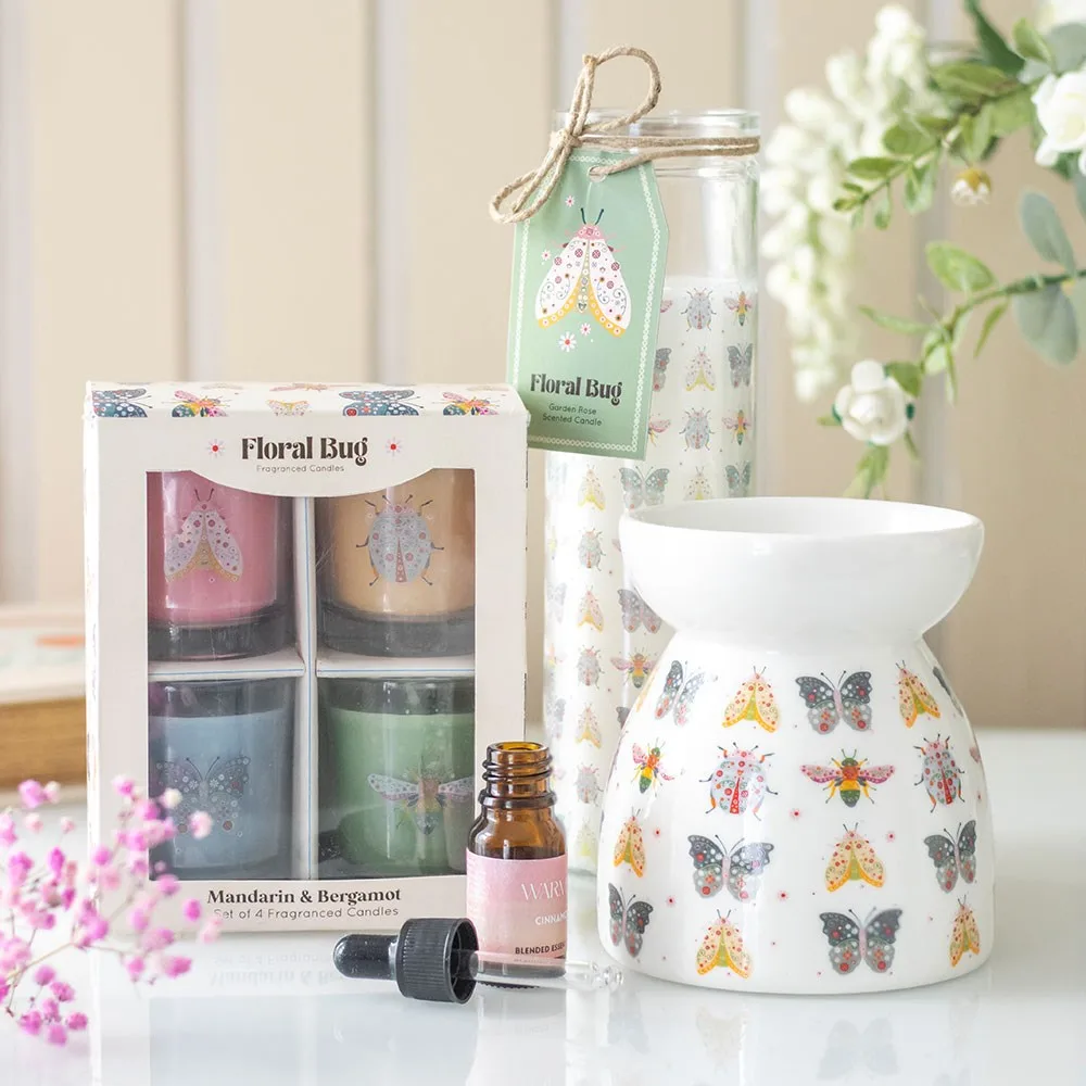 Floral Bug Print Oil Burner and Wax Warmer, photo 5 of 5