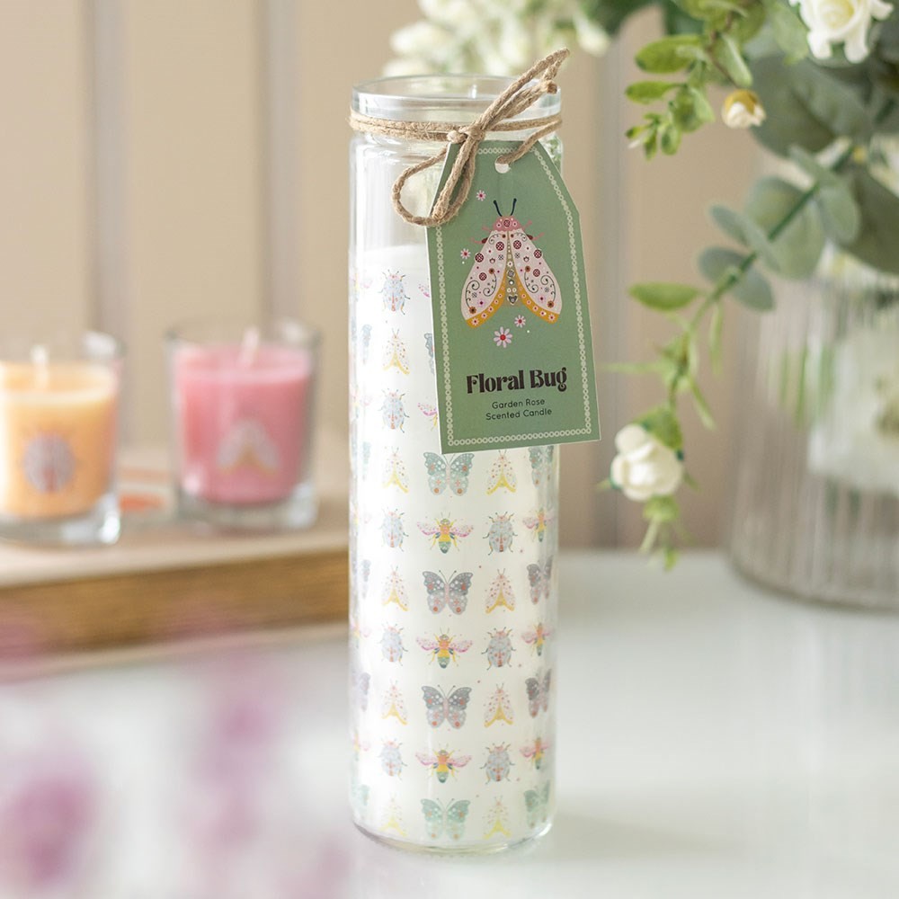 Floral Bug Garden Rose Tube Candle Floral Bug Garden Rose Tube Candle