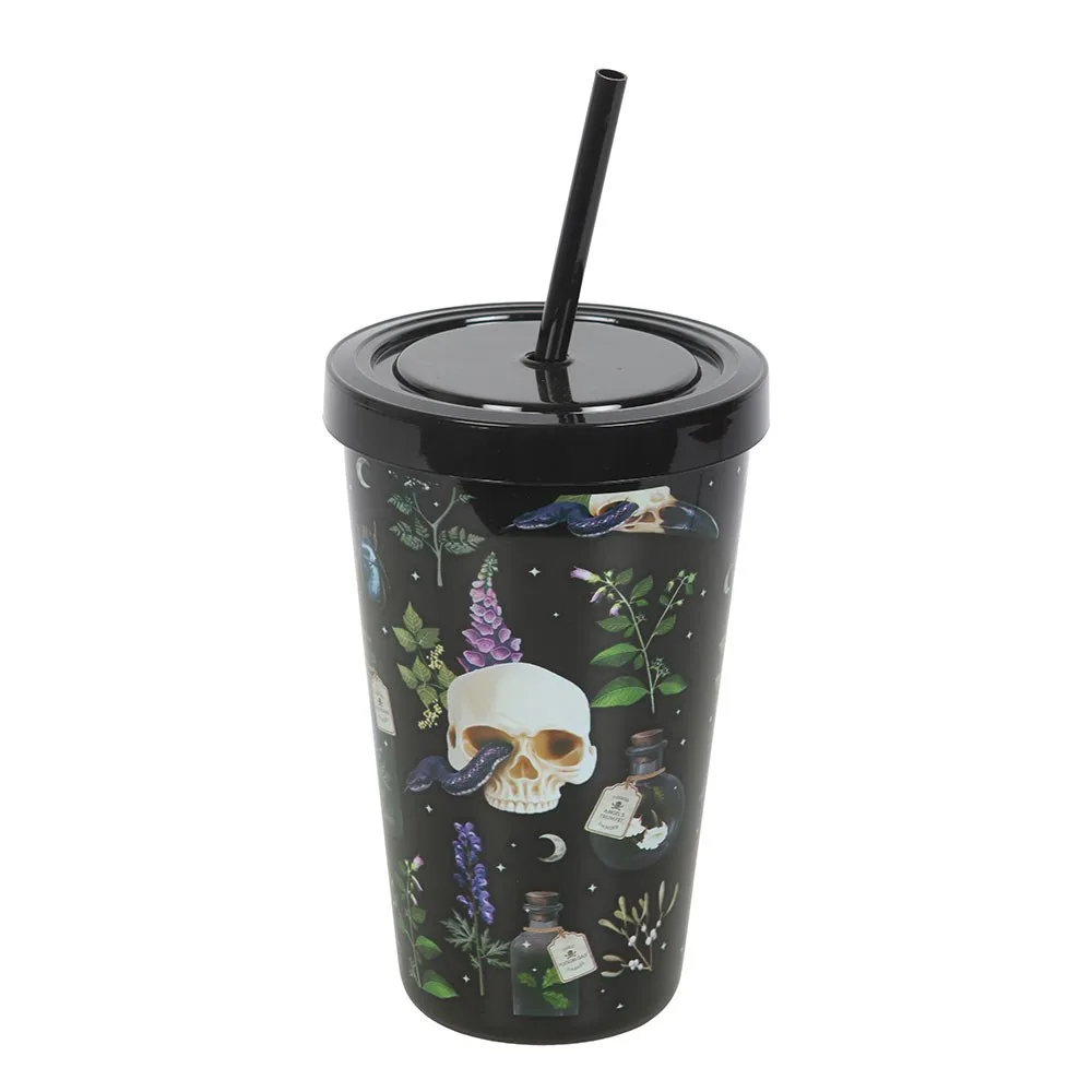 Venom & Vines Print Tumbler with Straw - Image 2