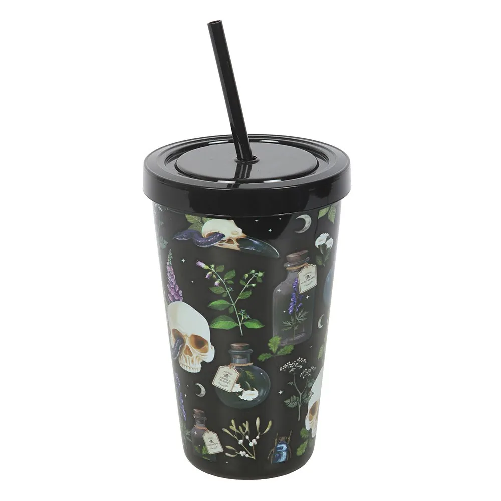 Venom & Vines Print Tumbler with Straw - Image 3
