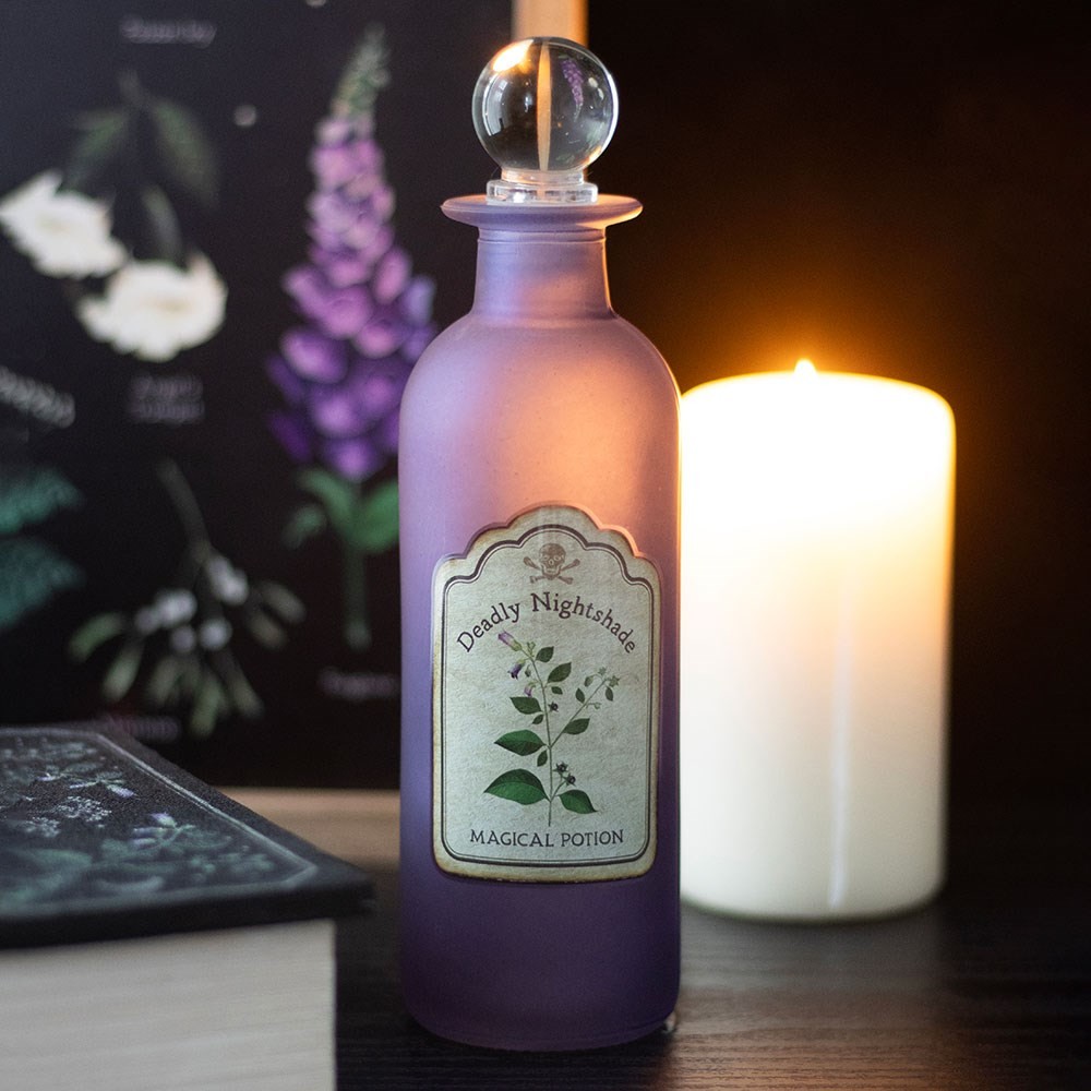 Deadly Nightshade Decorative Glass Potion Bottle Deadly Nightshade Decorative Glass Potion Bottle