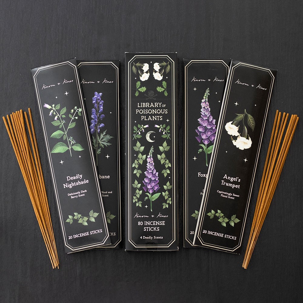 Set of 4 Poisonous Plants Incense Stick Packs Set of 4 Poisonous Plants Incense Stick Packs