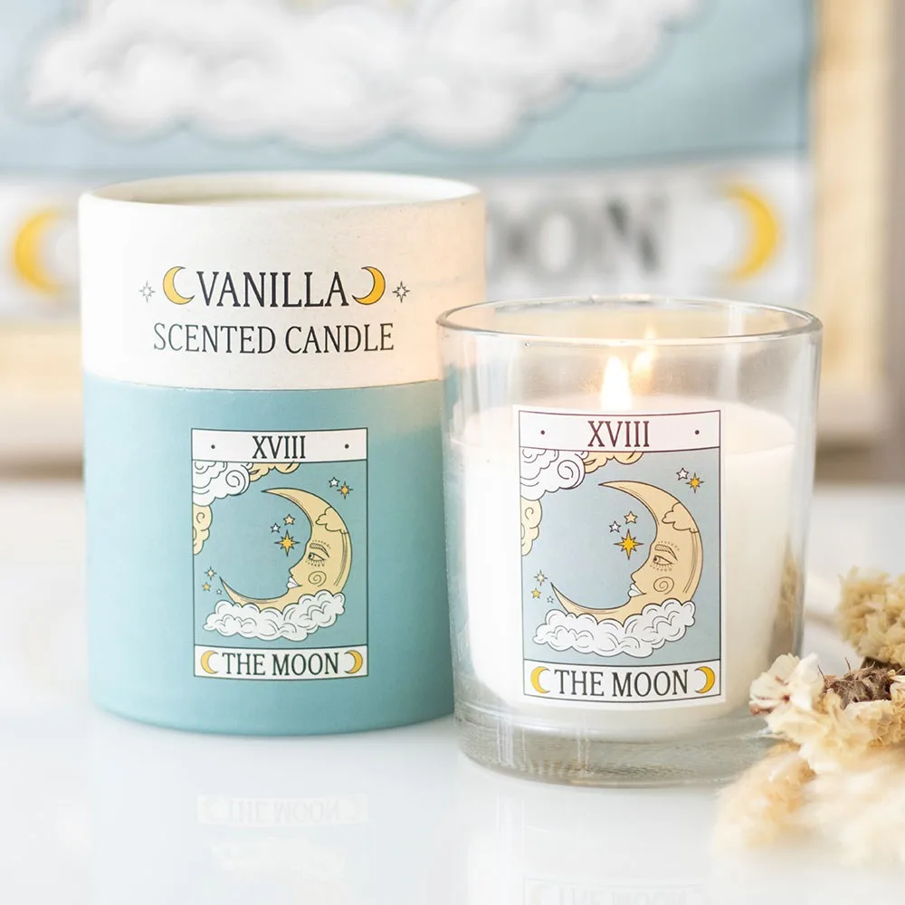 The Moon Vintage Tarot Vanilla Candle The Moon Vintage Tarot Vanilla Candle