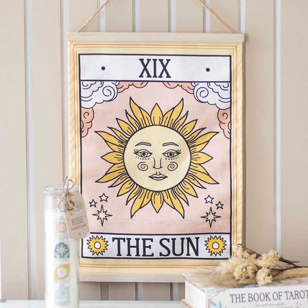 The Sun Vintage Tarot Wall Hanging The Sun Vintage Tarot Wall Hanging