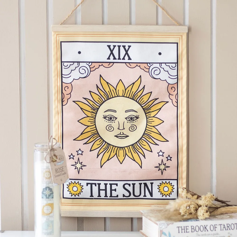 The Sun Vintage Tarot Wall Hanging The Sun Vintage Tarot Wall Hanging