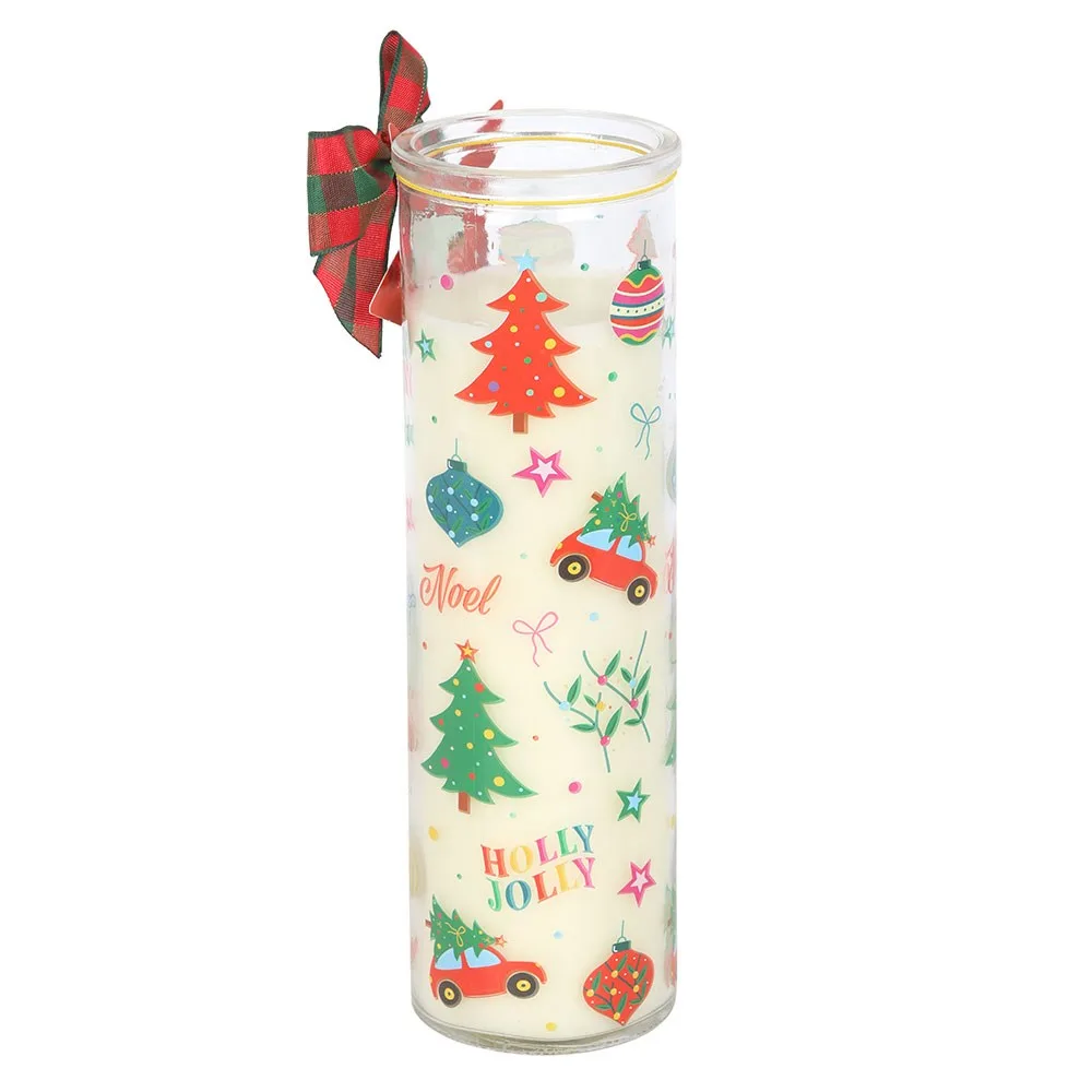 Nostalgic Christmas Print Christmas Pudding Scented Tube Candle - Image 3