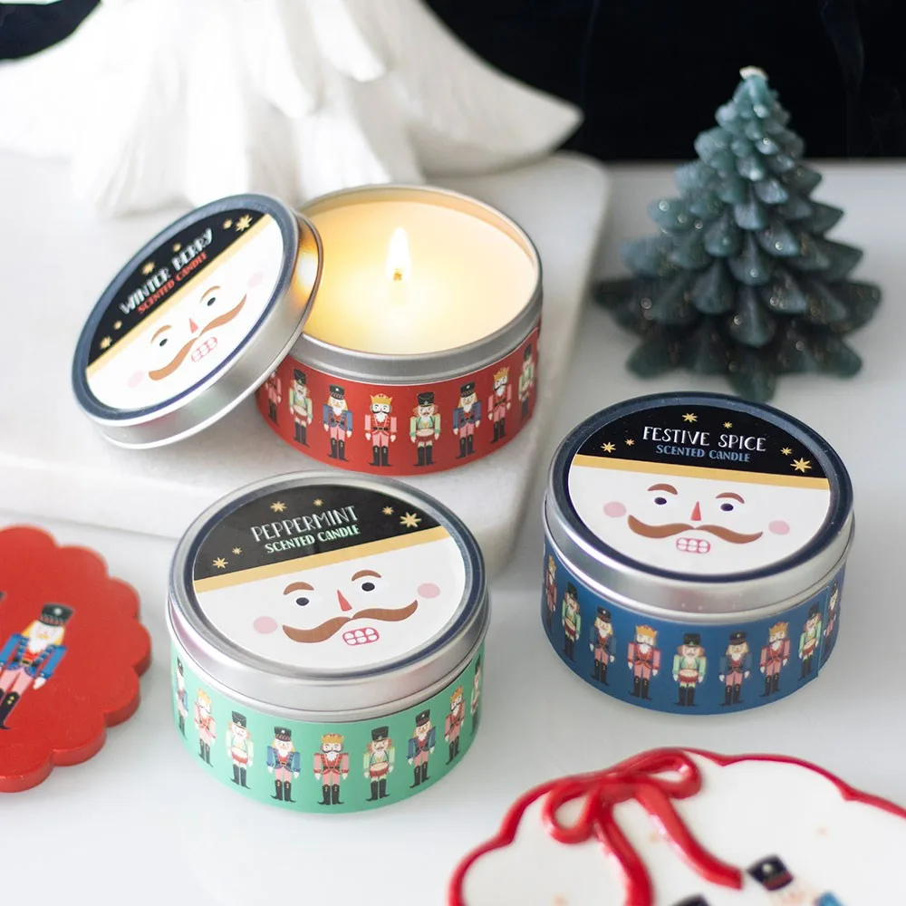 Set of 12 Nutcracker Candles in Display Set of 12 Nutcracker Candles in Display