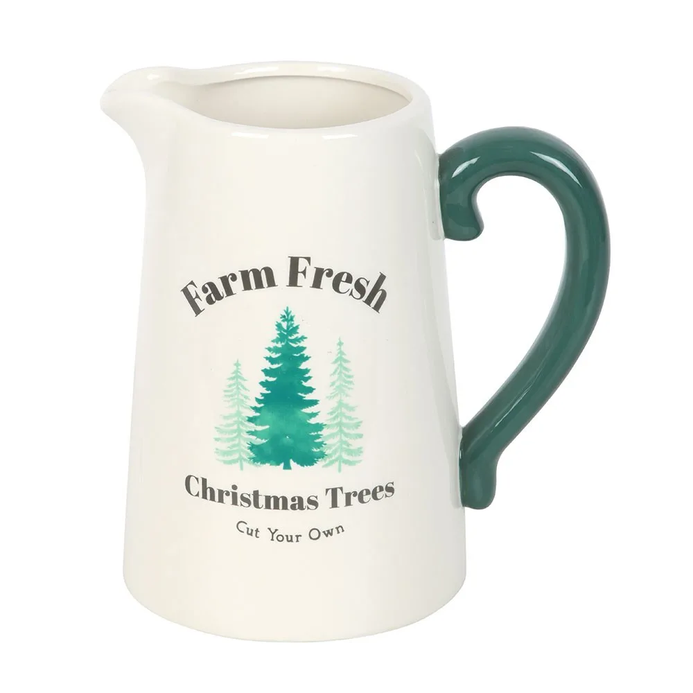 Farm Fresh Christmas Trees Ceramic Flower Jug - Image 4