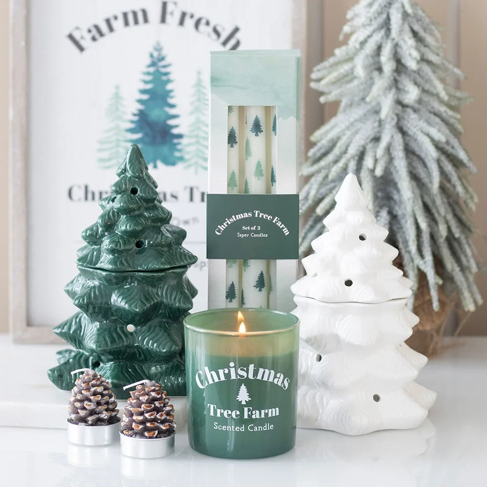 Green Fir Tree Oil Burner and Wax Warmer - Image 6