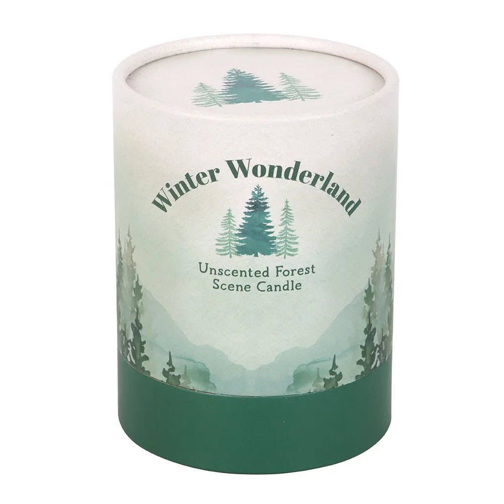 Winter Wonderland Candle with Tree Scene, photo 5 of 6