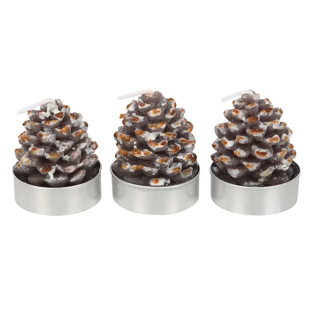 Set of 6 Pinecone Tealight Candles, photo 3 of 5