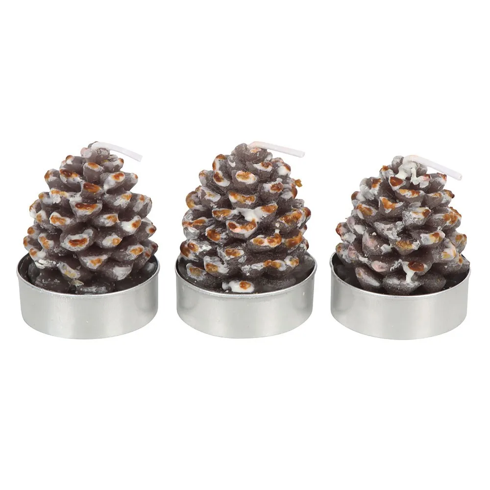 Set of 6 Pinecone Tealight Candles, photo 4 of 5