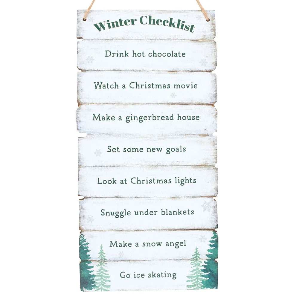 Winter Wonderland Checklist Hanging Sign - Image 3