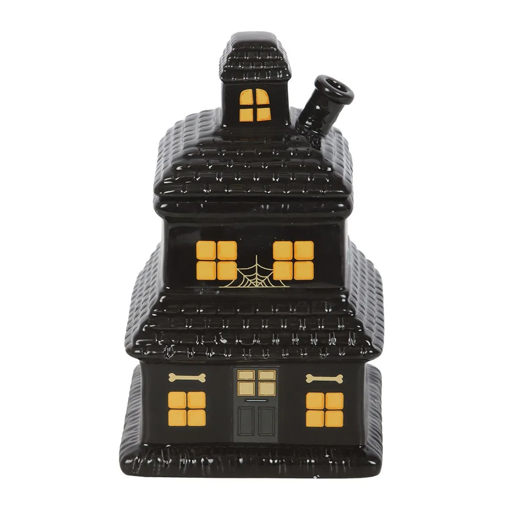 Black Haunted House Oil Burner and Wax Warmer - Image 2