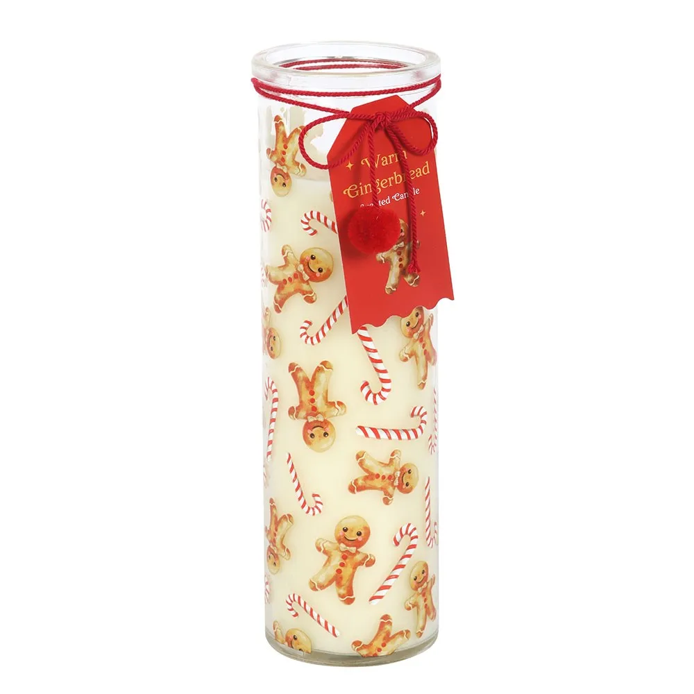 Candy Cane Warm Gingerbread Tube Candle - Image 2