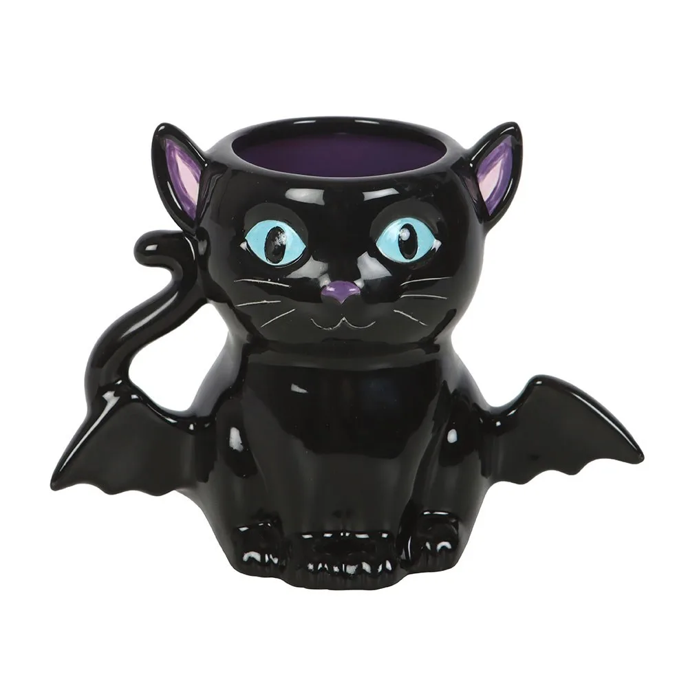 Cute and Creepy Bat Cat Mug, photo 2 of 5