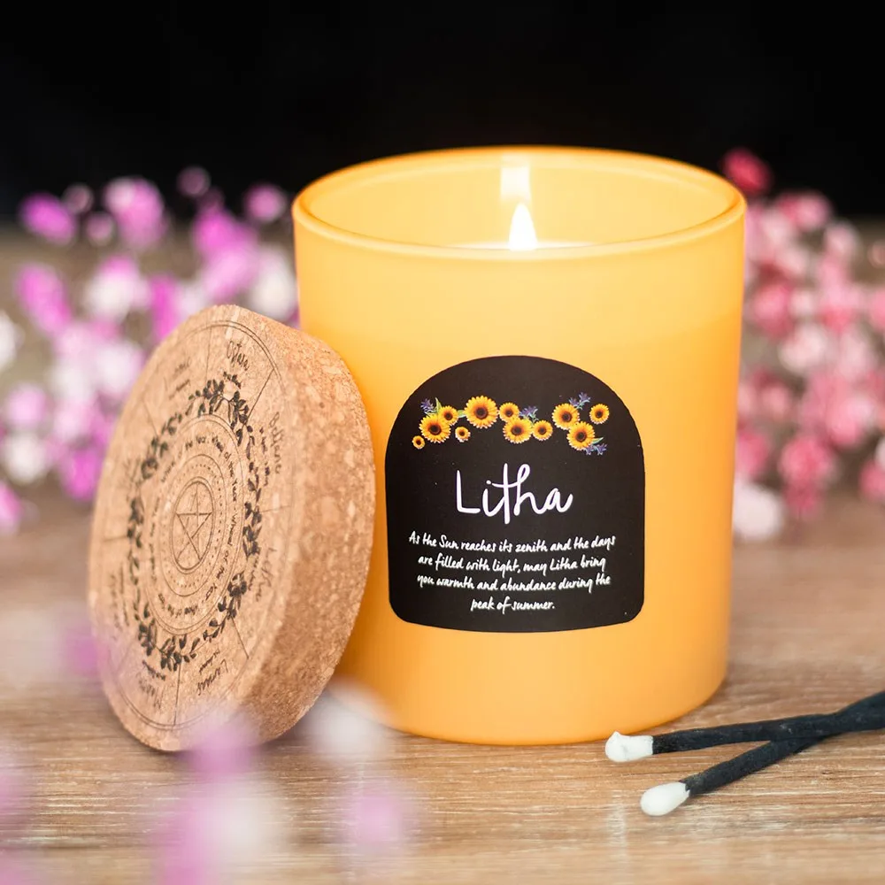 Litha Wildflower Wheel of the Year Candle Litha Wildflower Wheel of the Year Candle