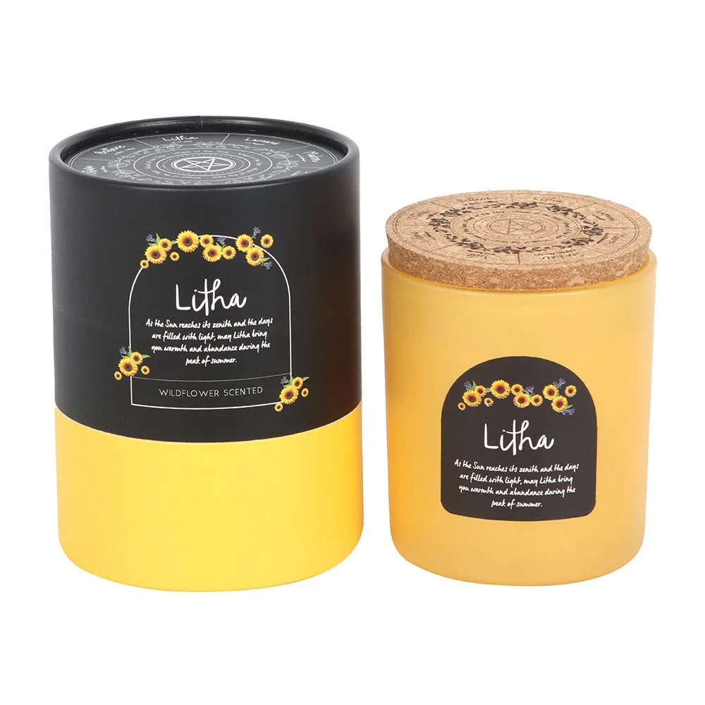 Litha Wildflower Wheel of the Year Candle - Image 4