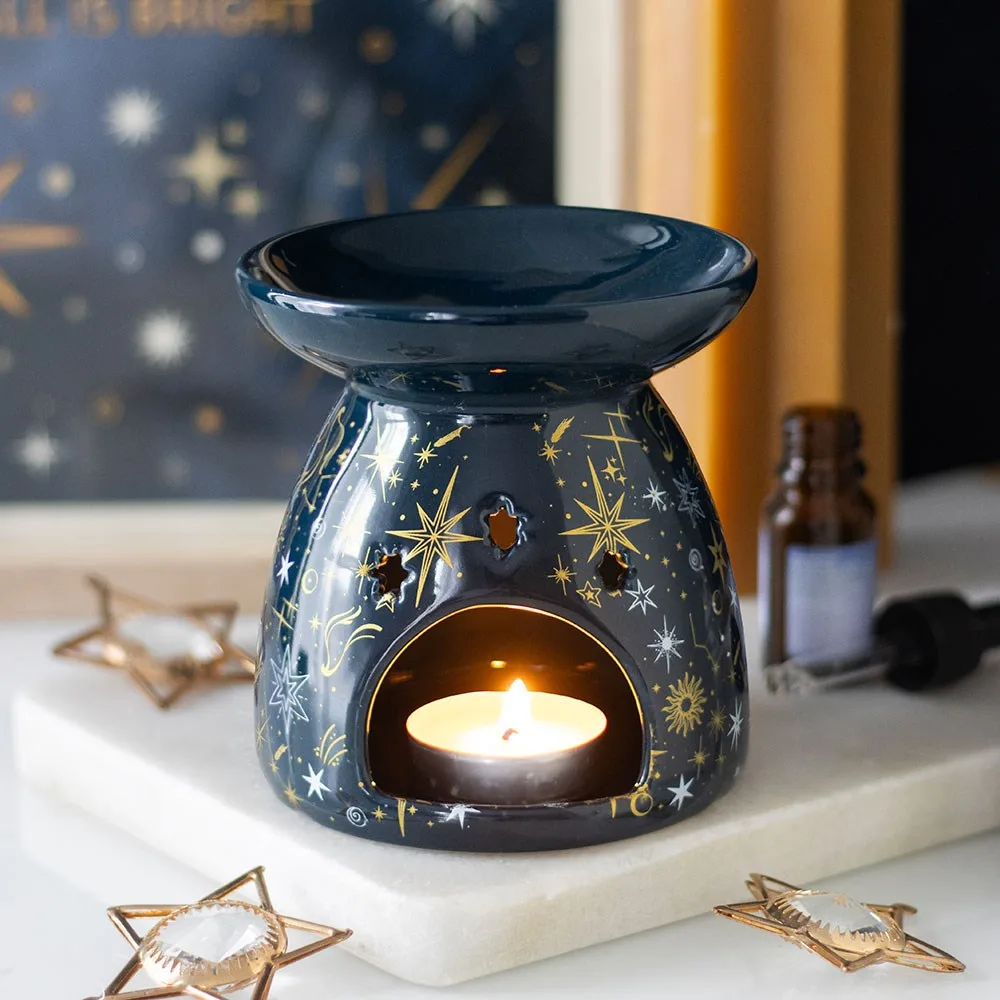 Blue Starry Night Oil Burner and Wax Warmer Blue Starry Night Oil Burner and Wax Warmer