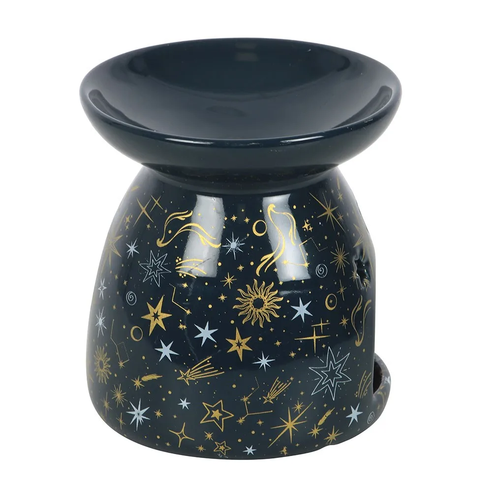Blue Starry Night Oil Burner and Wax Warmer - Image 3