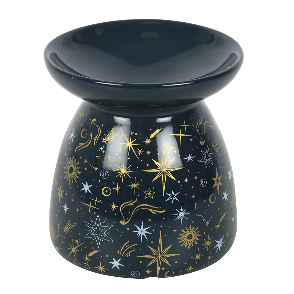 Blue Starry Night Oil Burner and Wax Warmer - Image 4