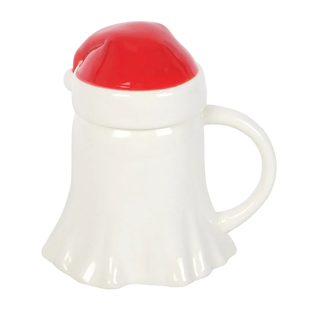 Ghost Shaped Mug with Santa Hat Lid, photo 5 of 6