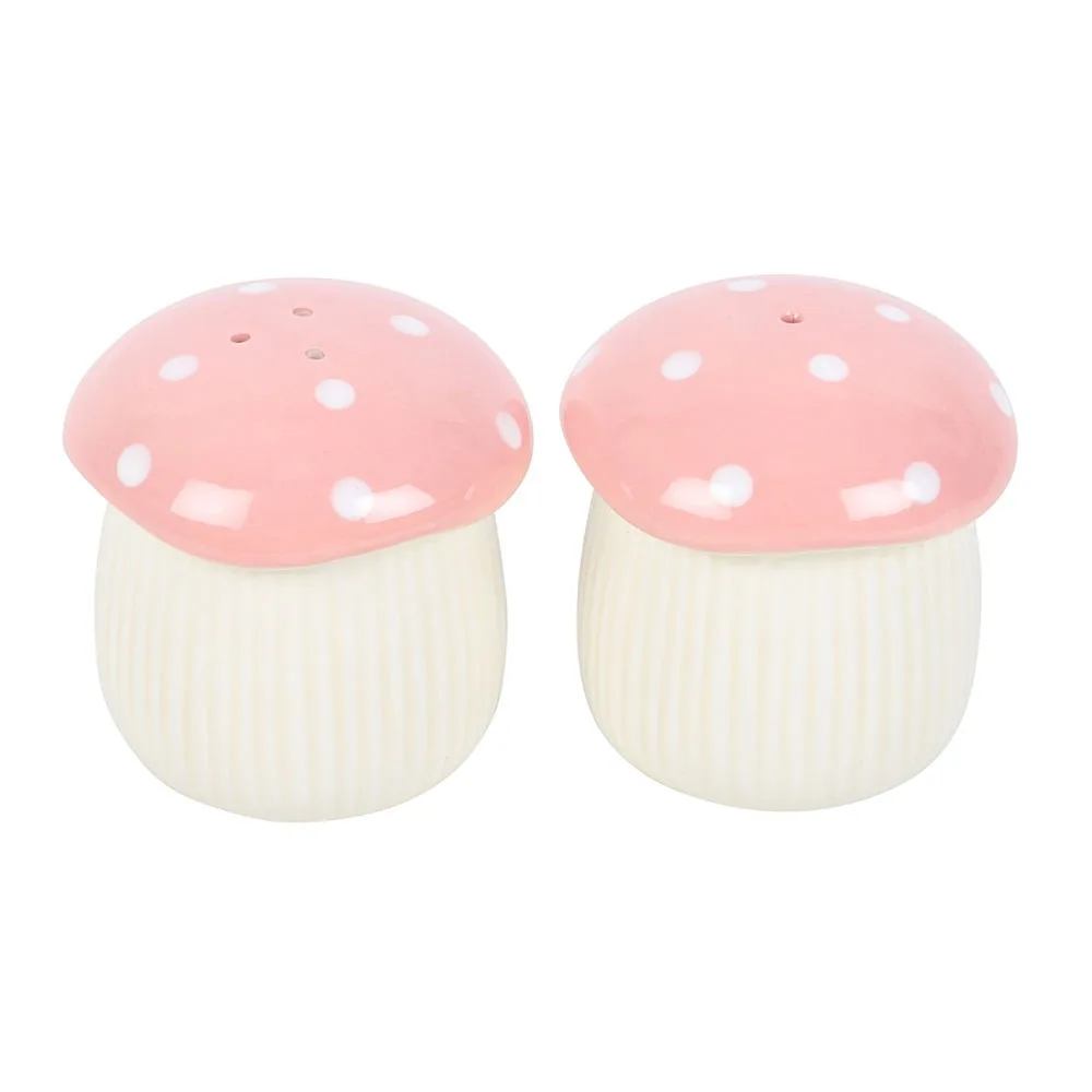Pink Mushroom Salt and Pepper Shakers - Image 3