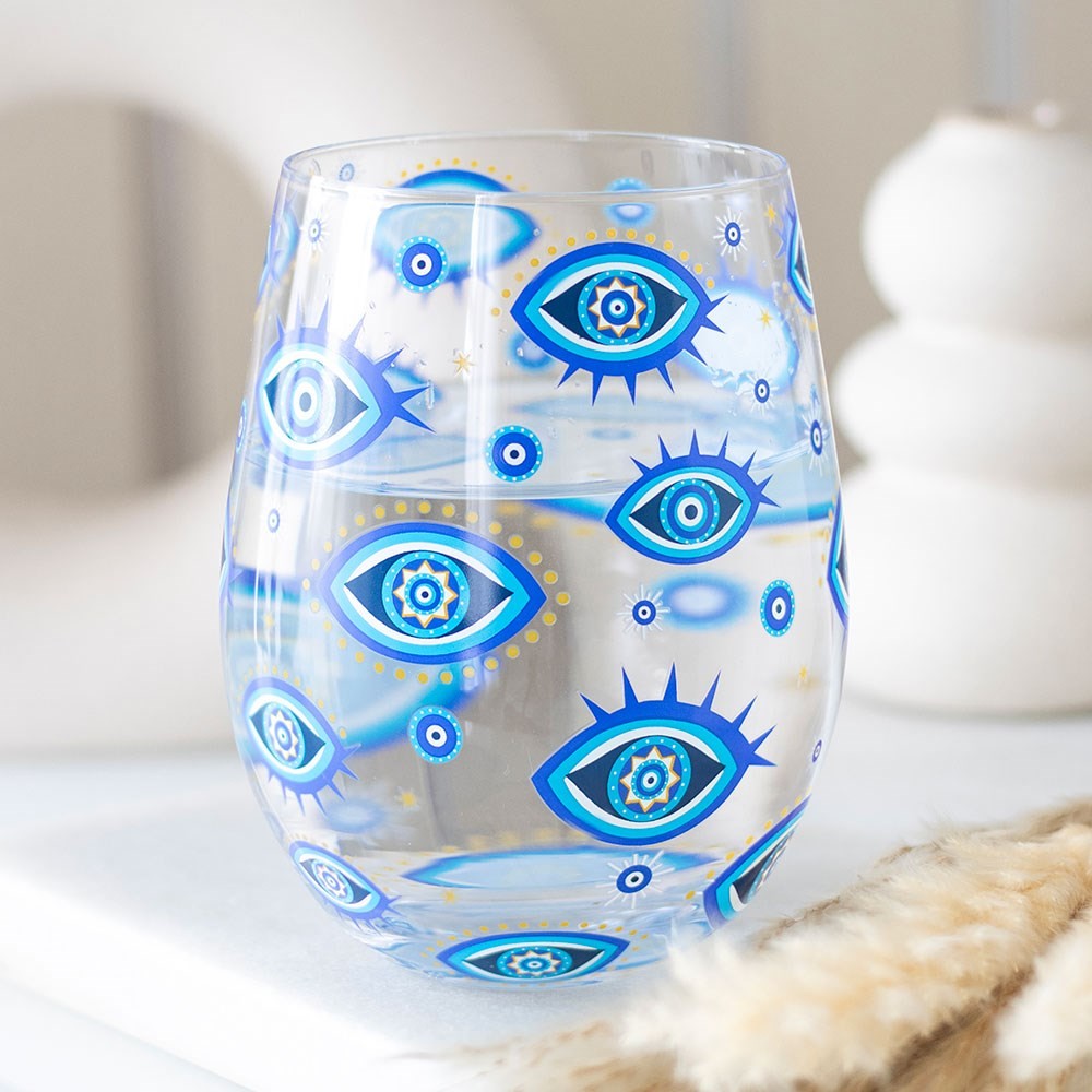 All Seeing Eye Print Stemless Glass All Seeing Eye Print Stemless Glass
