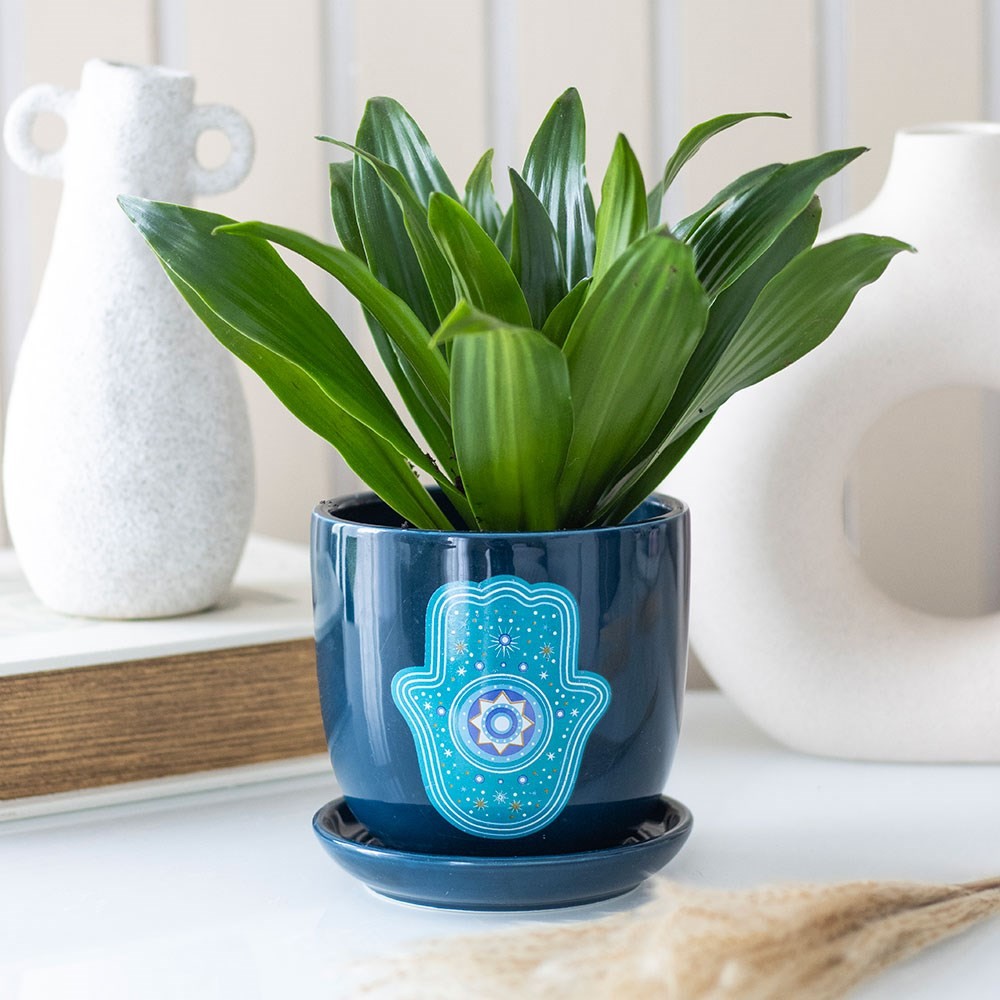 Hand of Hamsa Ceramic Plant Pot Hand of Hamsa Ceramic Plant Pot