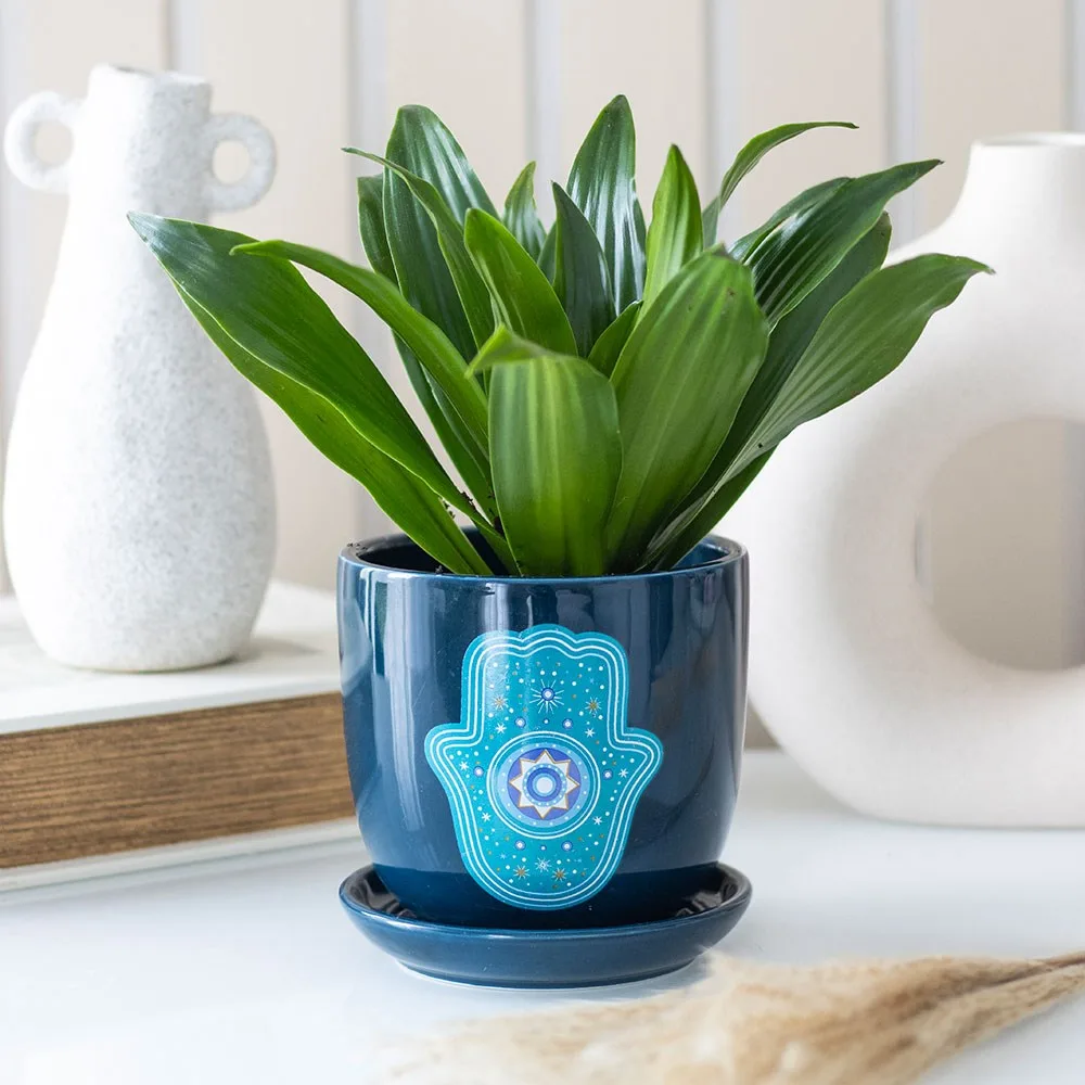 Hand of Hamsa Ceramic Plant Pot Hand of Hamsa Ceramic Plant Pot
