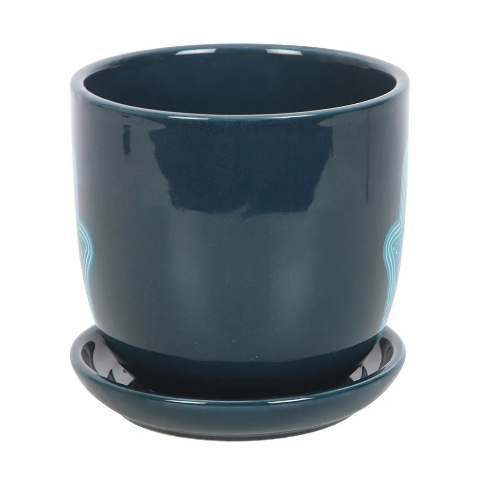 Hand of Hamsa Ceramic Plant Pot, photo 3 of 5