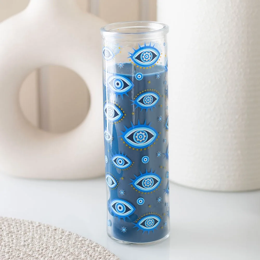 All Seeing Eye Print White Rose Tube Candle All Seeing Eye Print White Rose Tube Candle