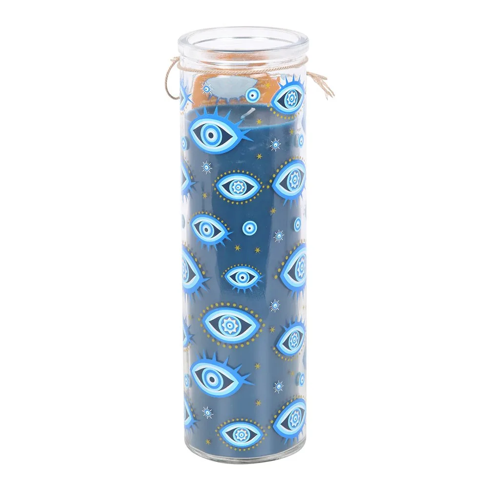 All Seeing Eye Print White Rose Tube Candle - Image 3