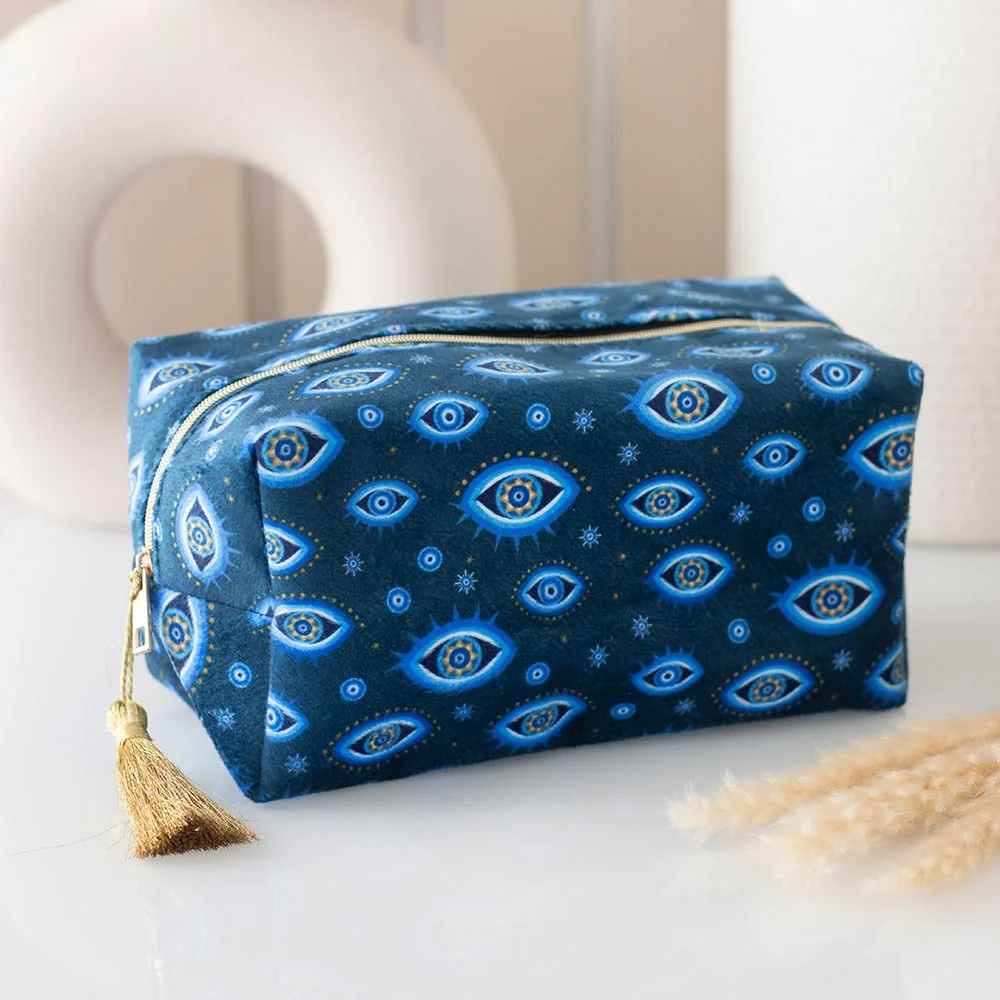 All Seeing Eye Print Velvet Makeup Bag All Seeing Eye Print Velvet Makeup Bag