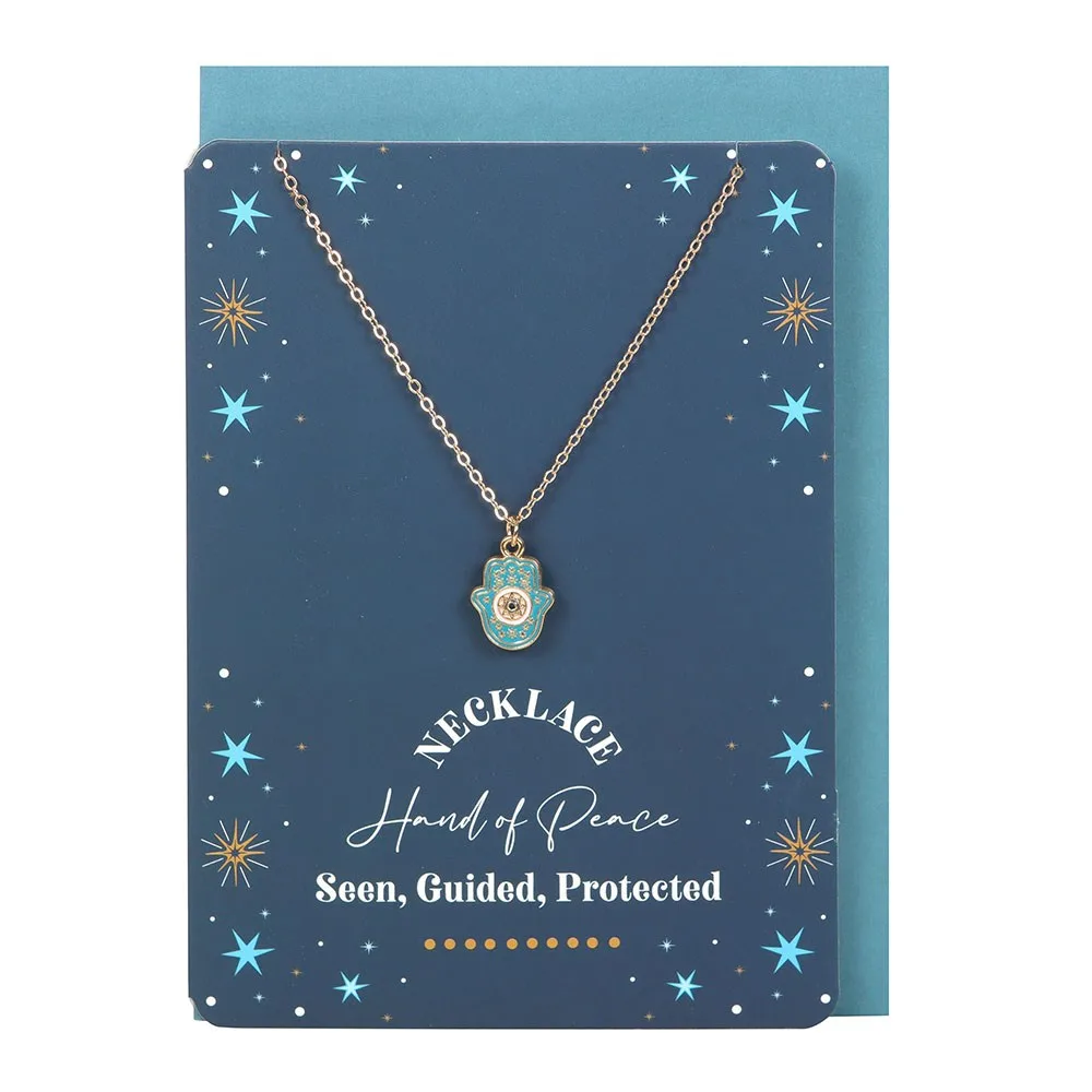 Hand of Hamsa Necklace on Greeting Card - Image 2