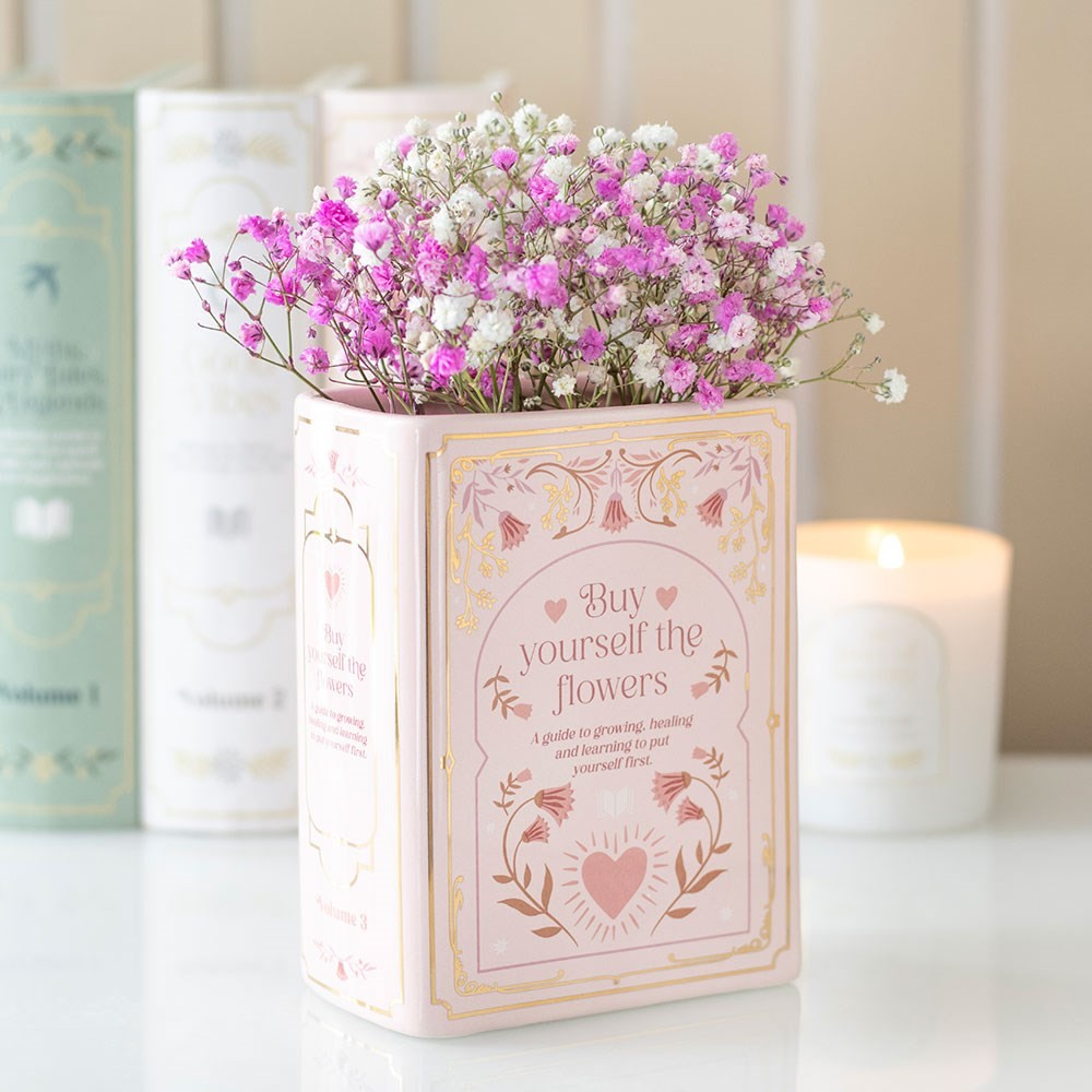 Pink Book Shaped Vase Pink Book Shaped Vase